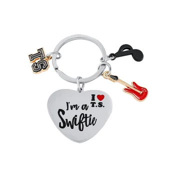 Portachiavi con Ciondolo a Forma di Stella, Portachiavi Taylor per Fan, Ciondolo a Cuore in Acciaio Inossidabile, Accessori per Borse Uomo e Donna
