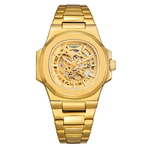 LONGLUX Men automatic mechanical watch luxury watches waterproof skeleton business cheap wholesale stainless steel gift watch - Image 13