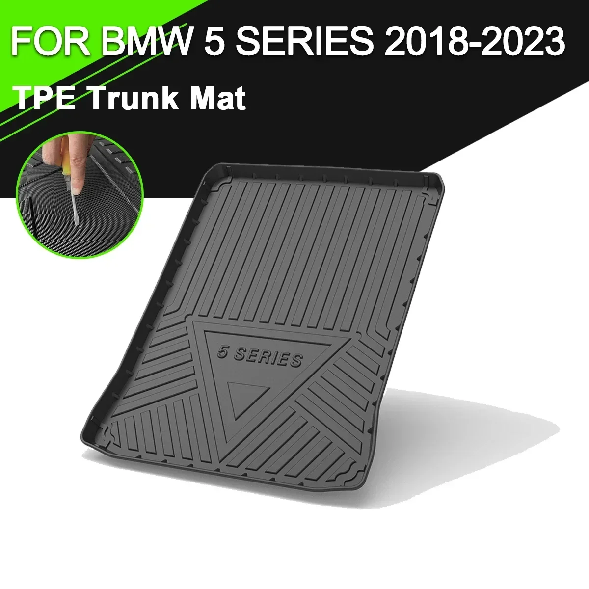 

Car Rear Trunk Cover Mat Waterproof Non-Slip TPE Rubber Cargo Liner For BMW 5 SERIES 2018-2023 Auto Accessories
