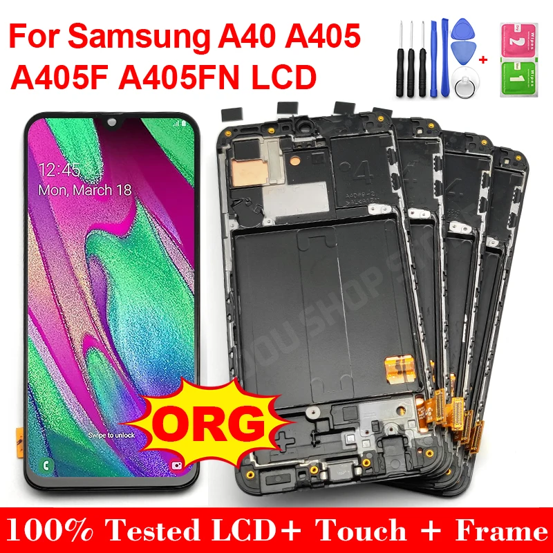 ЖК-дисплей с сенсорным экраном и дигитайзером в сборе для Samsung Galaxy A40/A405/A405F/A405S