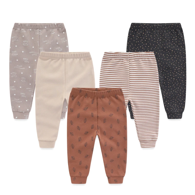 Cotton Pants Baby Trousers 5 Pieces Baby Boy Cartoon Pants Newborn 0-12 Month