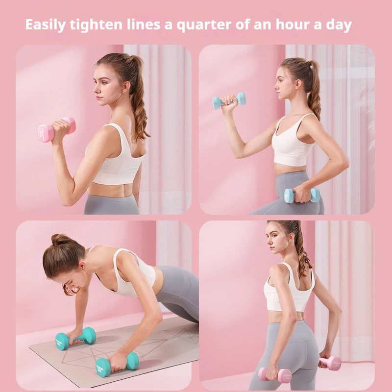 1pcs/2Pcs 1kg Women's Dumbbell Neoprene Dumbbell Fitness Equipment Arm Muscle Training Bodybuilding For Women Fitness Equipment