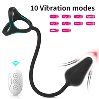 10-Modus Cock Ring Prostata Vibrator Fernbedienung Ring Anal Plug Vibrierende Verzögerung Ejakulation Männlicher Masturbator Für Männer Sex Spielzeug 2