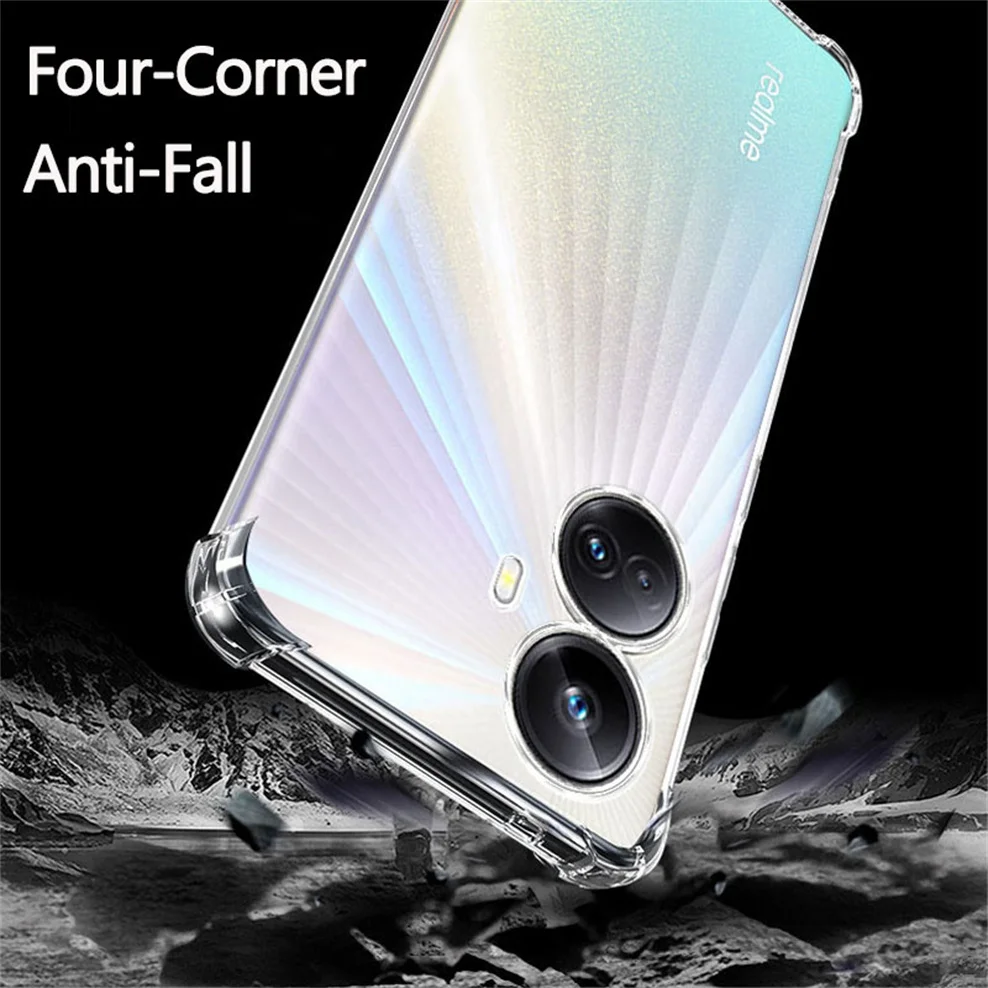 Shockproof Transparent Silicone Soft Case with Airbag Corners – Clear TPU Original Cover