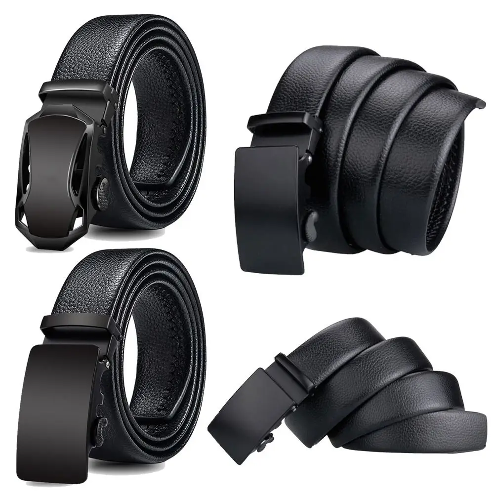 

Ремень С Храповым Механизмом мужской, повседневный винтажный кожаный пояс с автоматической пряжкой, для штанов