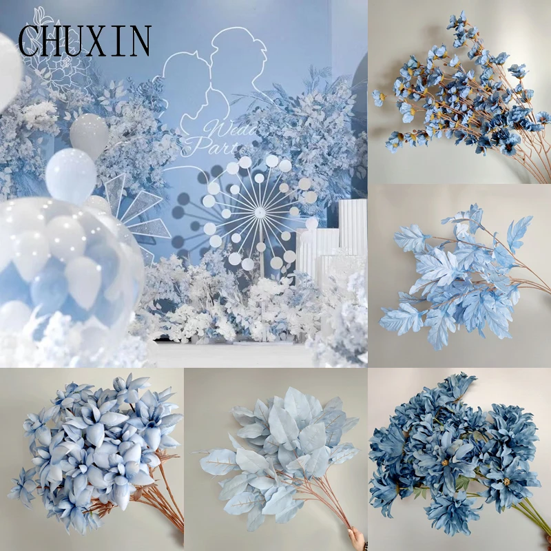 Blue Artificial Flower Arrangements Dusty Blue Artificial Flowers