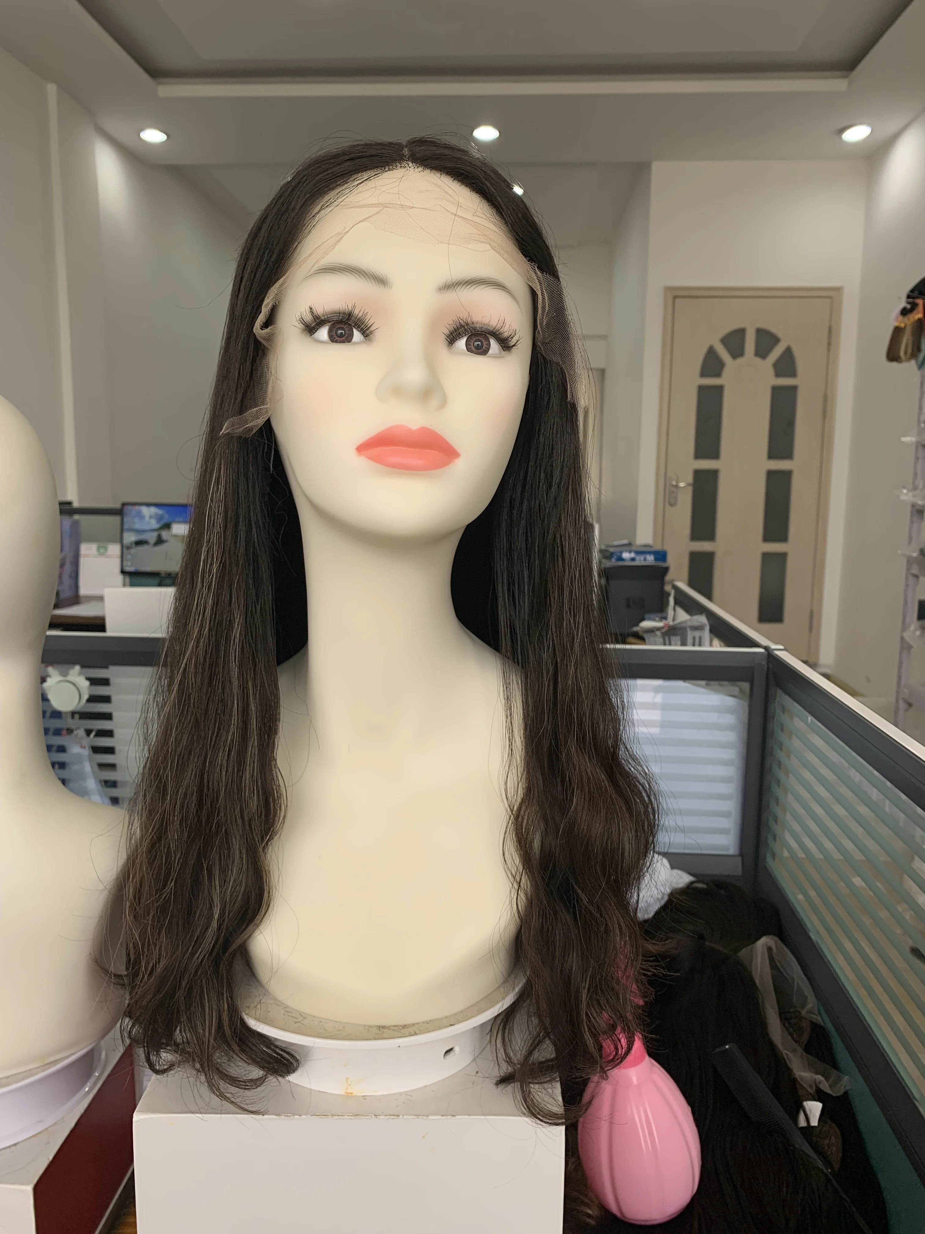 jewish wig in stock Can send immediately European virgin hair kosher wig lace top tiny layer Best Sheitels