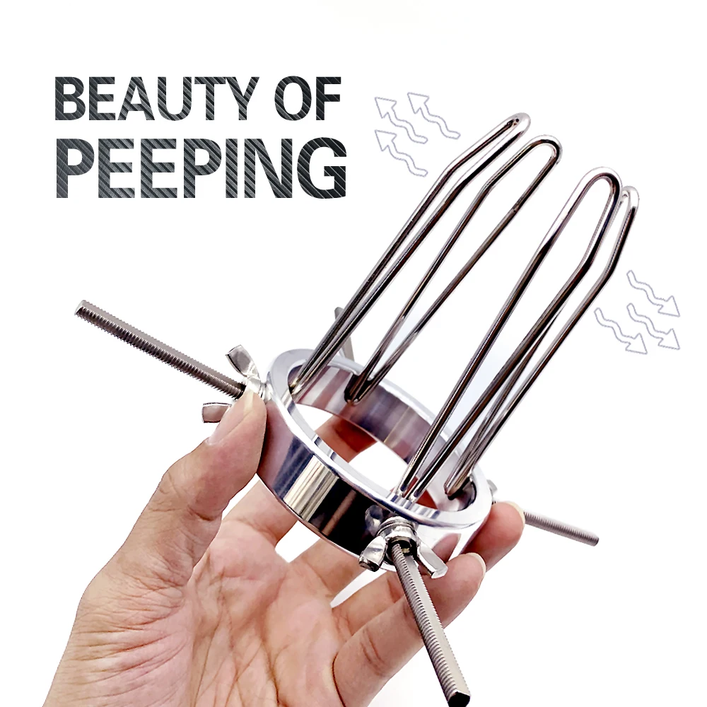 Anal Plug Dilator Vaginal Expander Metal Anal Expander Adjustable Stainless Steel Anal Dilator Vaginal Speculum Bdsm Traning Adult Sex Toys For Women Men