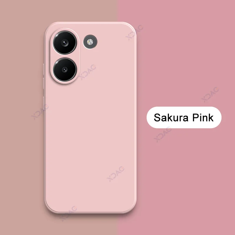 Minimalist Design Liquid Silicone Case with Camera Protection and Straight Edges