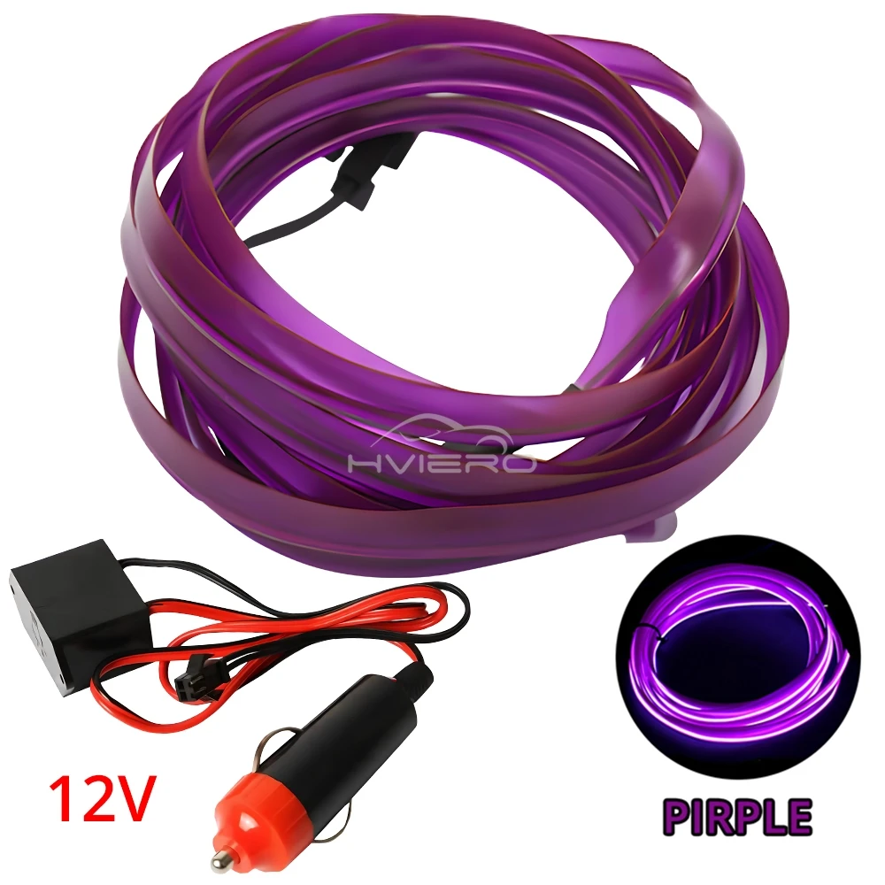 ตัวเลือกสินค้า สายไฟ LED ยืดหยุ่น ตกแต่งภายในรถ 12V
