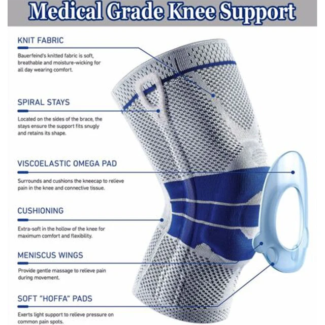 Medical Knee Brace Compression Knee Support Sleeve Sports Knee Pad for Running, Workout, Arthritis Pain Relief, Joint Recovery 6