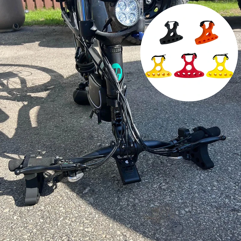 Description Picture 2 of item1Pair Portable Bicycle Handlebar Stand MTB E-Bike Inverted Parking Rack Stable Clip-On Bracket Maintenance Bicycle Repair Tool