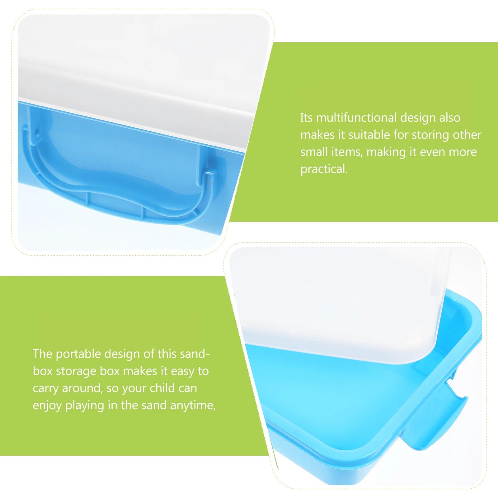 Sand Table Storage Box Children Outdoor Sandbox Tray for Kids Toys Beach Portable With Lid Abs Handheld Activities Office 2