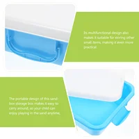 Sand Table Storage Box Children Outdoor Sandbox Tray for Kids Toys Beach Portable With Lid Abs Handheld Activities Office 2