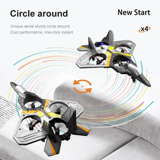 2022 V17 RC Remote Control Airplane 2.4G Remote Control Fighter Hobby Plane Glider Airplane EPP Foam Boy Toys RC Drone Kids Gift 4