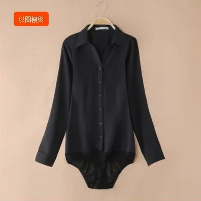 여성용 턴다운 칼라 슬림 바디 셔츠, 우아한 여성용 상의 및 블라우스, 원피스 바디 팜므 XS-3XL, 2103 블랙 화이트 블루 오피스