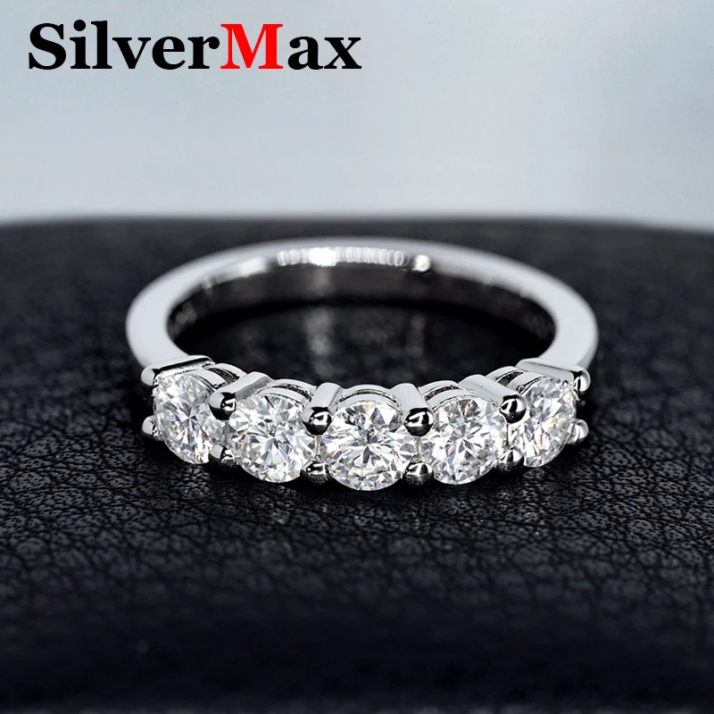 Women's Gold Plated Moissanite Sier Light Luxury Rings