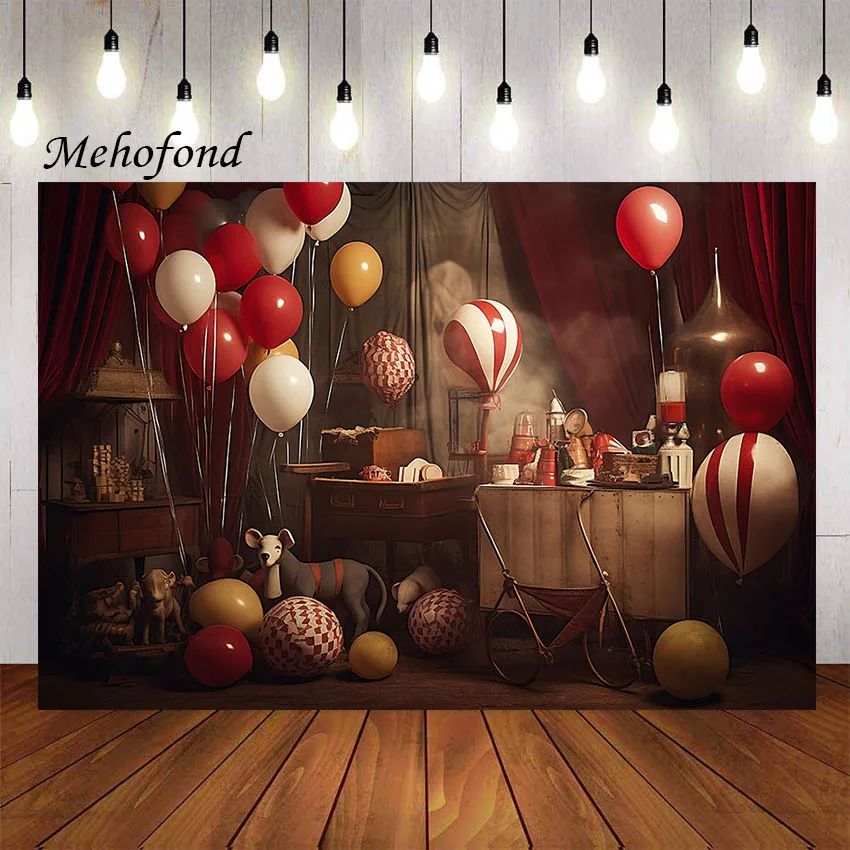 Mehofond Photography Background Circus Carnival Theme Animal Balloons Child Birthday  Party Portrait Decor Photo Backdrop Studio - AliExpress