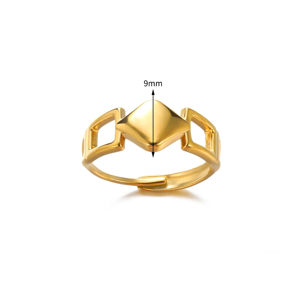 S645a923fb1a441cbb9b0ea05764dc3133 Stainless Steel Rings for Women Men Gold Color Heart Engagement Wedding Wide Ring Trendy Vintage Geometric Punk Jewelry Gift New Mallzona