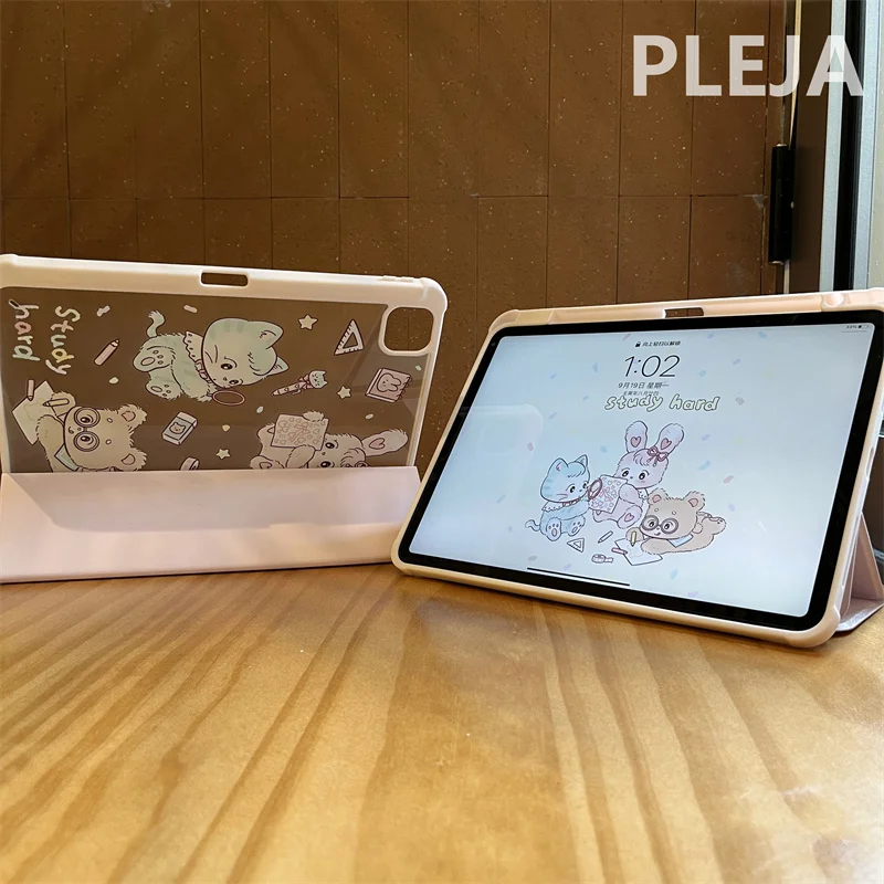 Best Luxury Black Pink Smart Cover For iPad Air Mini Pro New iPad IPCC07