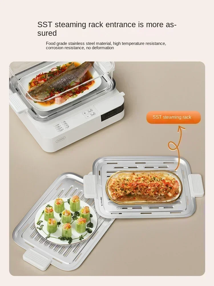 Steamer Household Steam Pot Small Multi-Functional Large Capacity Three Layers and Multiple Layers Box Electric Steamer Cooker