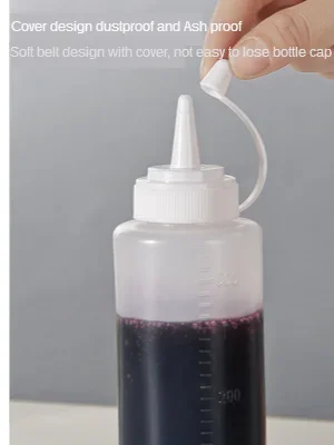 New 10Pcs Kitchen Transparent Plastic Squeeze Bottle Mustard Ketchup Dispenser Tube For Home Storage & Organization Supplies
