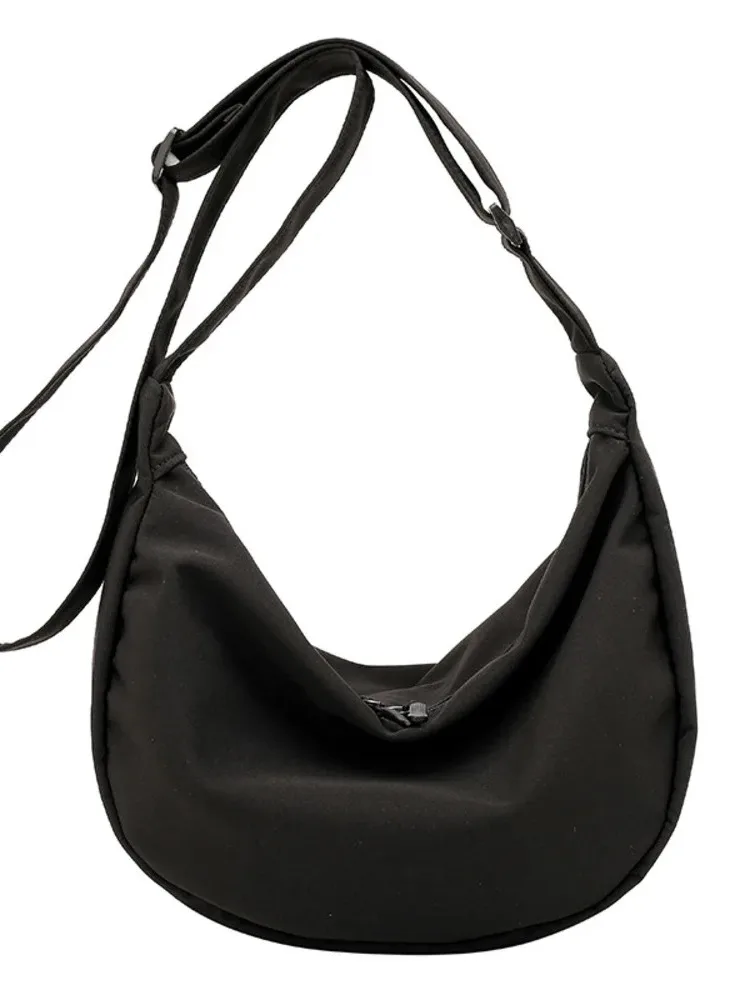 Women's messenger bag leisure dumpling bag leisure nylon cloth women's solid color simple shoulder
