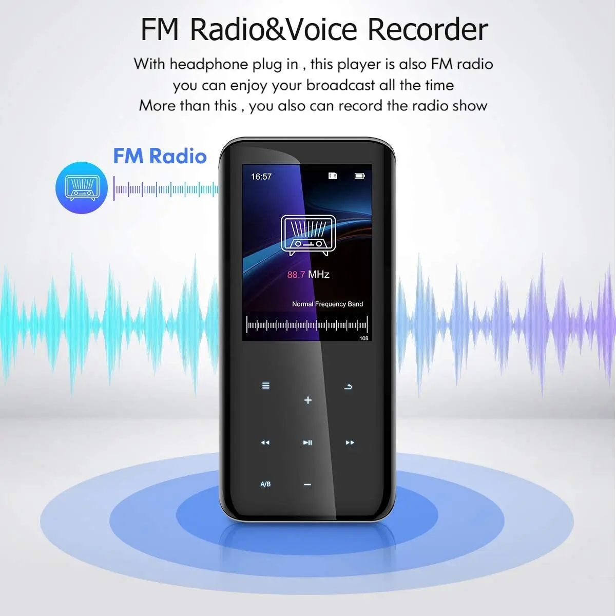 X8 MP4 player with Bluetooth 8GB 16GB 32GB Music Player with Touch Key FM Radio Video Play E-book HiFi Player MP4 Walkman