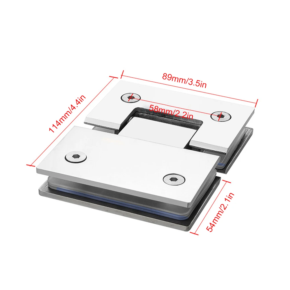 180 Degrees Door Cabinet Clip 304 Stainless Steel Heavy Duty Glass Bracket Clamp Shower Door Hinge for 8-12mm Glass Thickness stainless steel hinges door hinges shower room glass clamp