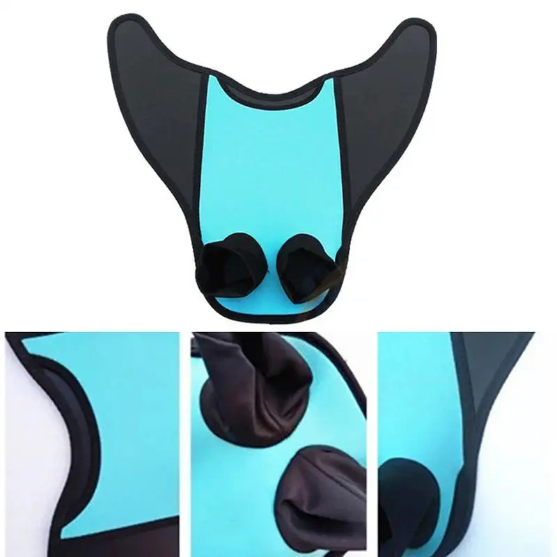 Swimming Fins Swimming Training Double-foot Fins Short Blade Flippers Swim Fin Swimming Flippers For Snorkeling Diving Equipment