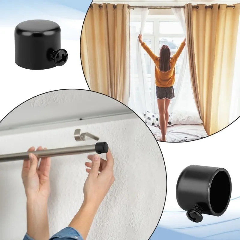 Curtain Rod End Caps 4 Pcs for 0.88 Inch Diameter Roman