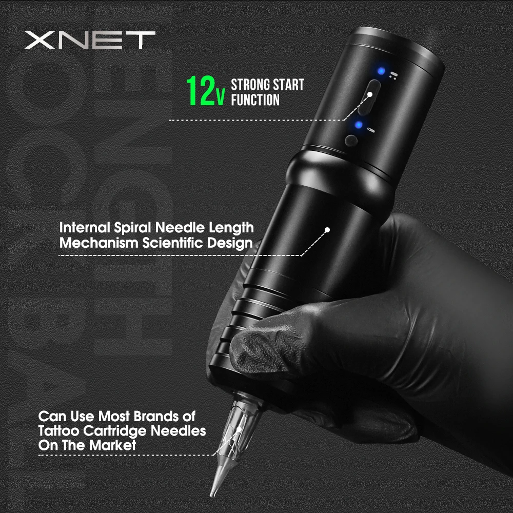 Kiss of Dragon XNET Flash Wireless Tattoo Machine Battery Pen Portable Power Coreless Motor LED Display For Artist Body Art tattoo pen