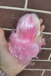 Colorful Princess Doll Wig - Candy - Colored Toy Wig for DIY Play and Birthday Gifts (Pink)