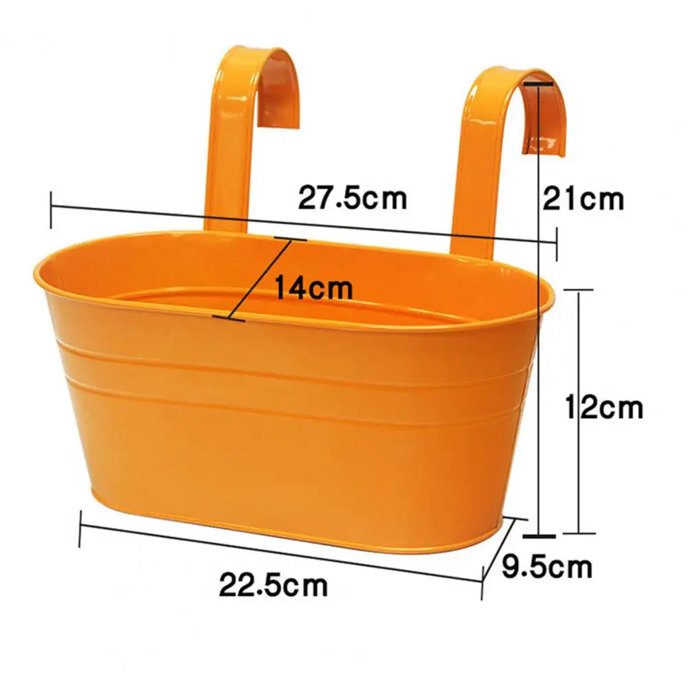 

Useful Easy to Clean Eco-friendly Fencing Hanging Flower Buckets Flowerpot Lightweight Hanging Flower Pot Home Decor