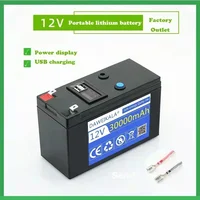 26 12V batterie au lithium 30Ah 18650 batterie Rechargeable pour énergie solaire véhicule électrique LED lumières batterie 12.6v chargeur 6