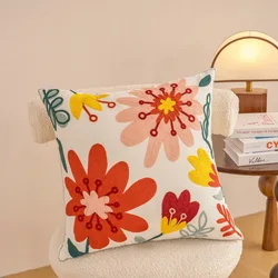 Embroidered Countryside Floral Cushion Covers - 450mm*450mm (- Sunflower)
