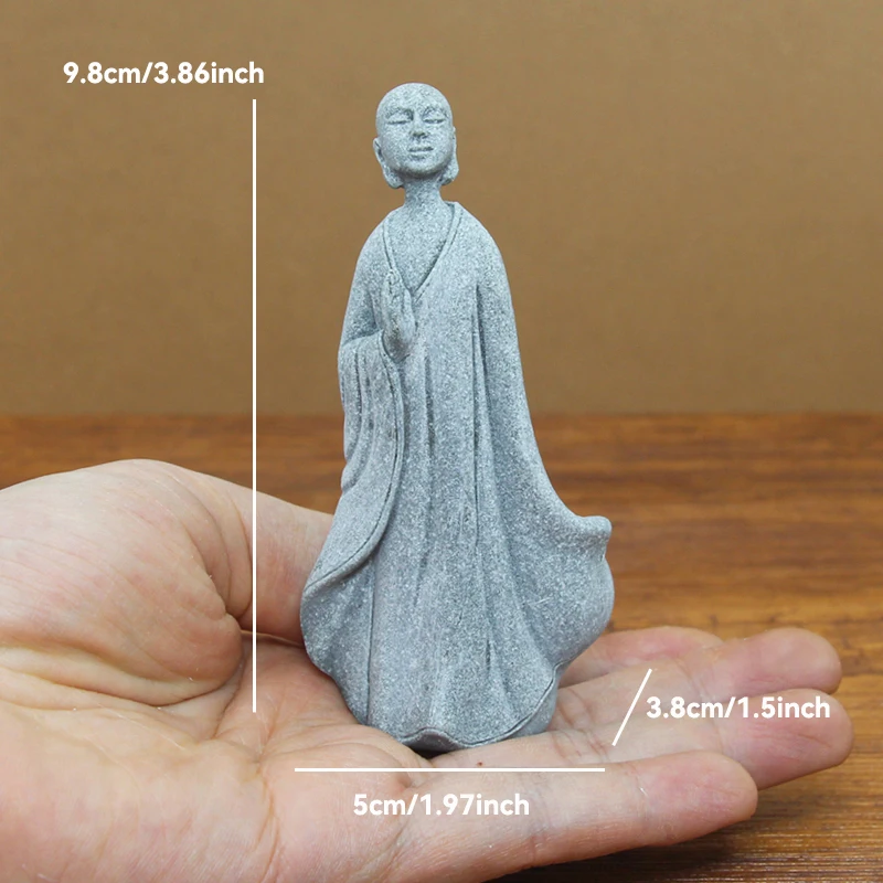 Tranquil Meditation Buddha Stone Statue for Zen Garden and Home Decor