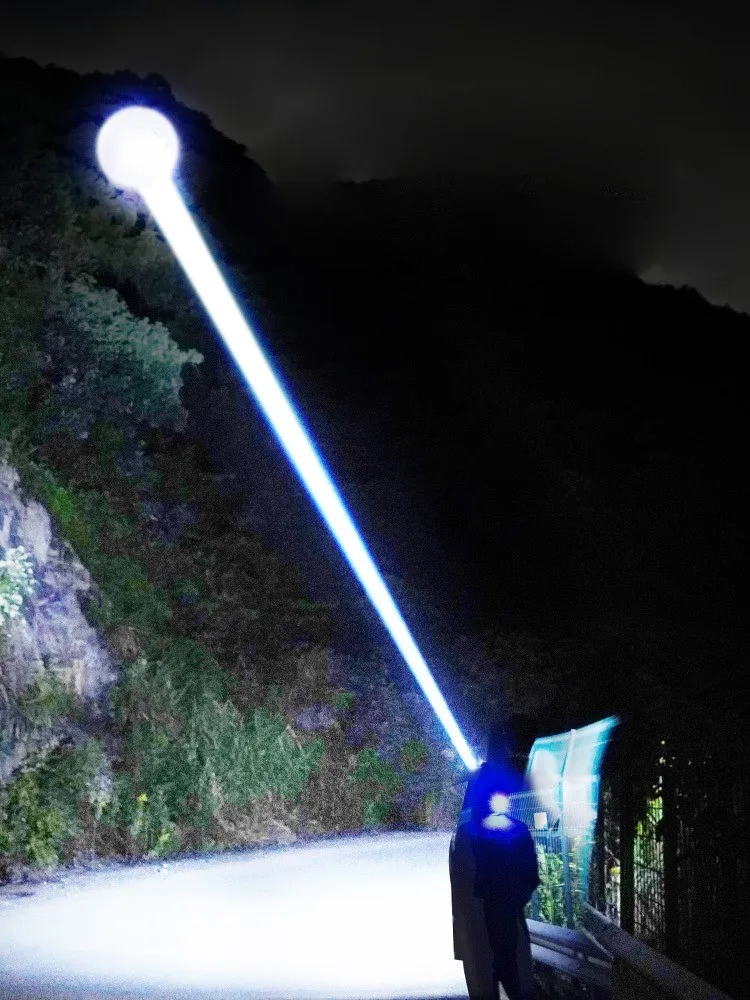 BORUIT T701A Torcia frontale super luminosa, con zoom e sensore