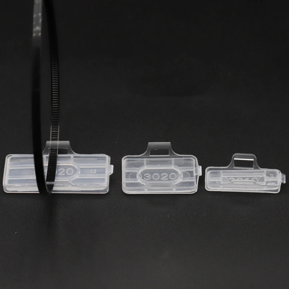 Cable Organizer 3010 3020 4010 4020 Plastic Transparent Clear Waterproof Wire Sign Cable Tie Marker Labeled Display Identification Tag Box