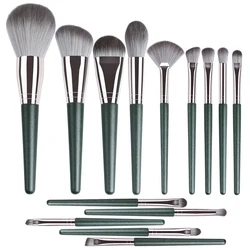 13/14pcs Makeup Brushes Set Eyeliner Shadow Eyebrow Brush Cosmetic Foundation Blush Powder Professional Beauty Cosmetic Tools