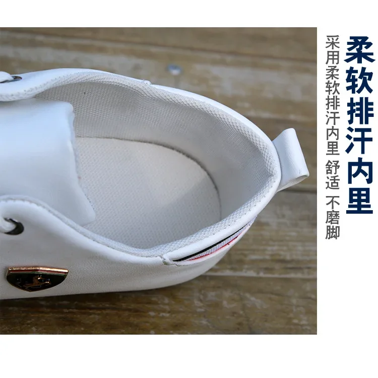 2026 Spring and Autumn men's casual small leather shoes trendy and versatile wear-resistant bean shoes small white shoes for men 4
