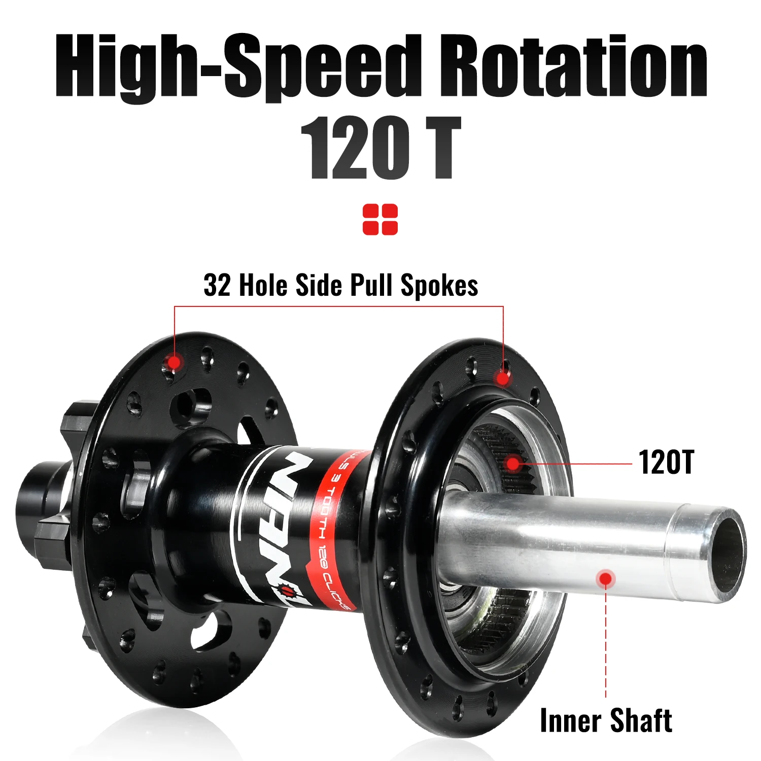 NanLio XM820 Boost Front 110x15MM Rear MTB Bicycle Hub 12x148MM