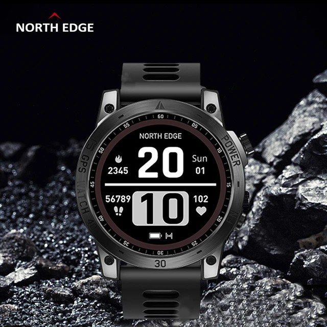 NORTH EDGE-reloj inteligente deportivo para hombre, cronógrafo con GPS,  pantalla HD AMOLED, altímetro, barómetro, brújula, 50M, 2023 - AliExpress