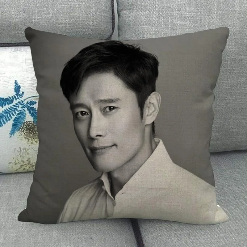 Custom Lee Byung Hun Pillowcase Wedding Decorative Cotton Linen Pillow Case For Home Pillow Cover 45X45(One Sides) 3