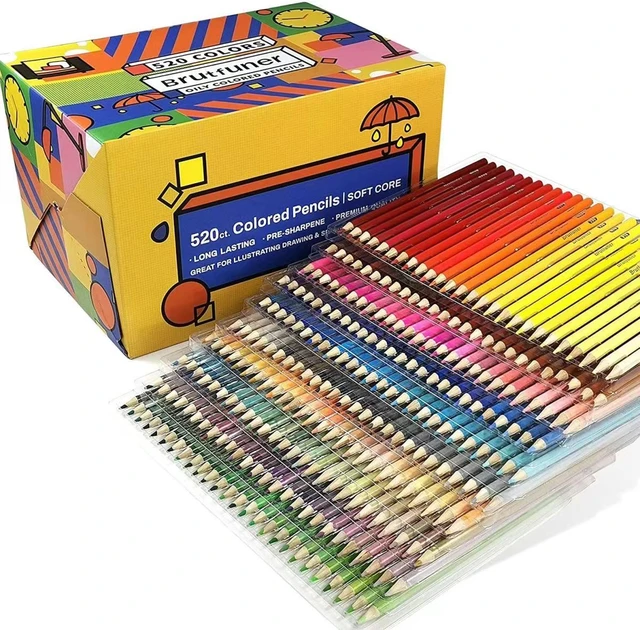 KALOUR-Ensemble de Crayons de Couleur pour Croquis, Graffiti, Huile, Boîte  Cadeau, Fournitures Scolaires et de Bureau, 180/300 Pièces - AliExpress