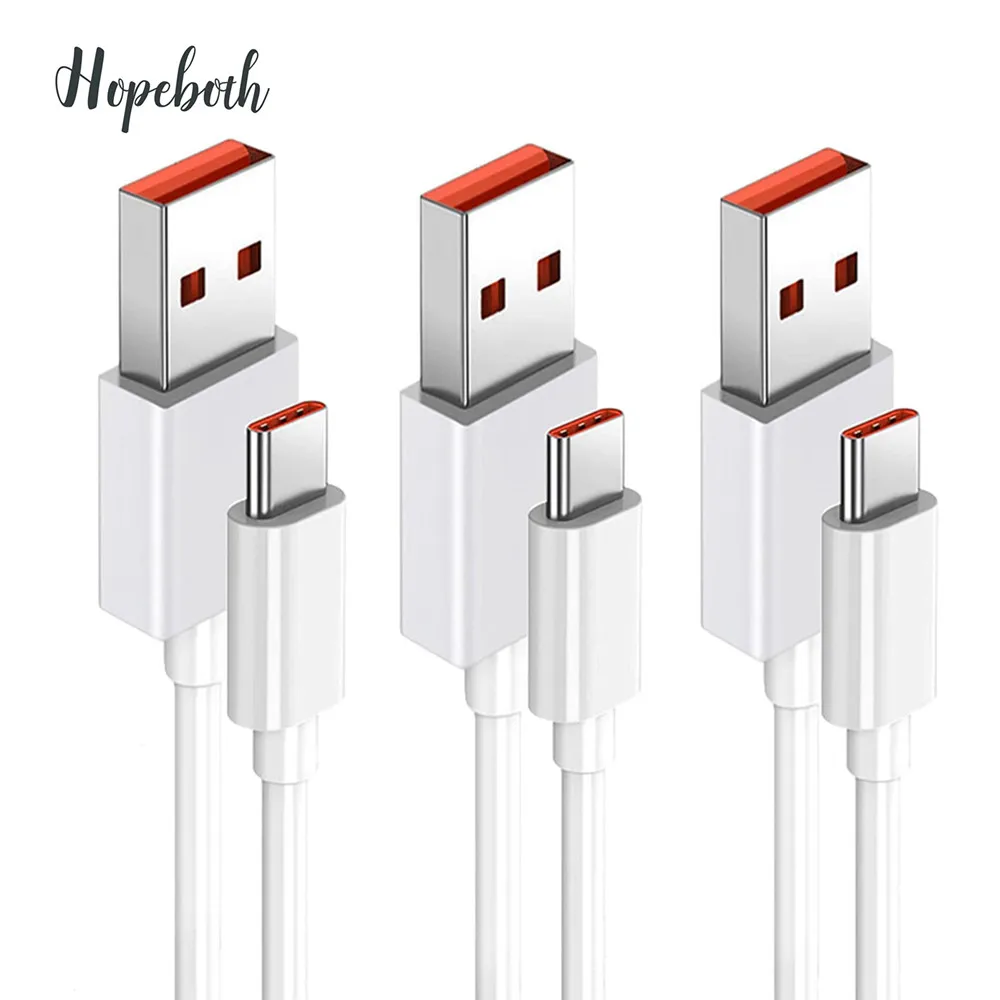 

20Pcs/lot 6A Type C Cable Fast Super charge USB C Data Line For Huawei P40 P30 P10 Pro Mate 40 30 20 P9 P10 for Honor 30S 9X V9