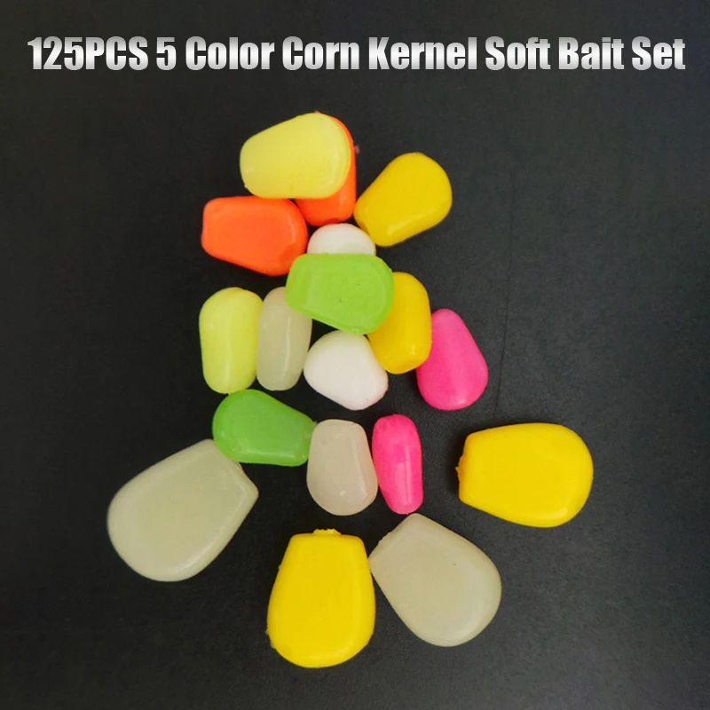 125 Pz/Scatola 5 Colori Corn Kernel Soft Bait Autoprofumato Carp Bait Lua Soft Bait Esca Da Pesca Da Tavola D'Acqua Dolce