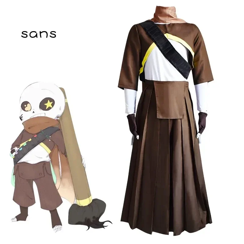

Game Undertale Ink Sans Sansy Cosplay Costume Anime Top Lining Pants Adult Woman Man Outfit Hallowen Carnival Party Suit