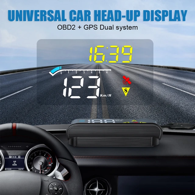 Car GPS Gauge Head-Up Display Automotive Electronics HUD Projector Display  Digital Car Speedometer Tachometer for All Cars - AliExpress