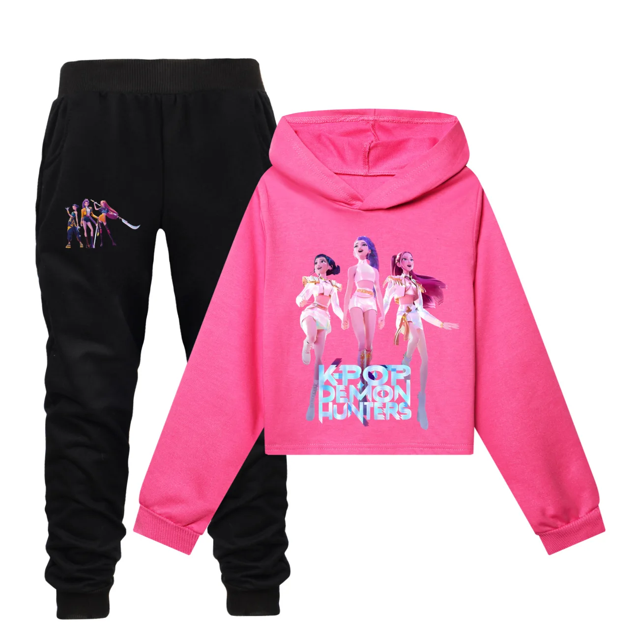 KPop Huntrix Hoodie Mit Anime-Druck - Streetwear Für Teens (2-16 Jahre)